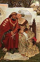 King Rene's Honeymoon, 1864, an imaginary scene in the life of the art-loving medieval king René of Anjou.