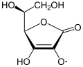 Deutsch: Struktur von L-Semidehydroascorbinsäure English: Structure of L-semidehydroascorbic acid