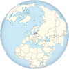 Latvia on the globe (Europe centered).svg