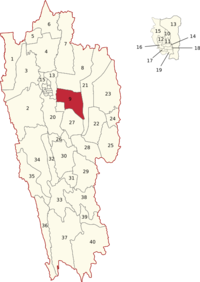 Legislative Assembly constituencies of Mizoram (Tawi highlighted).png