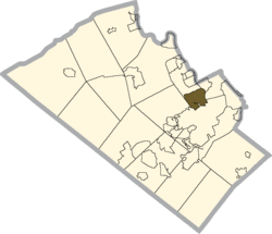 Location of Fullerton in Lehigh County, Pennsylvania