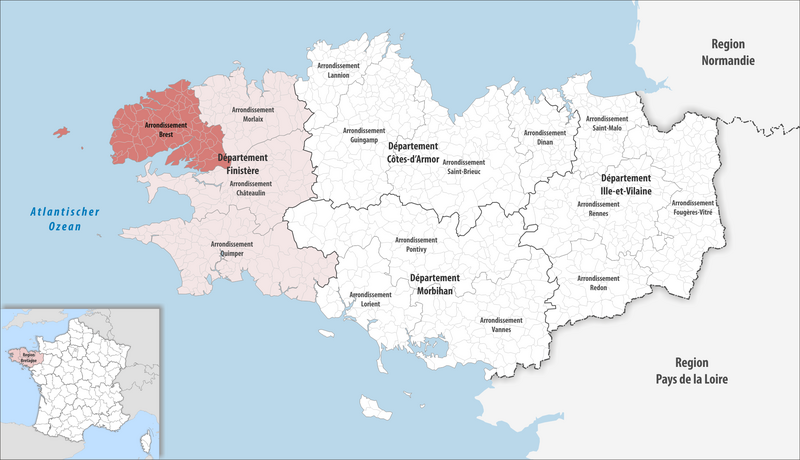 File:Locator map of Arrondissement Brest 2017.png