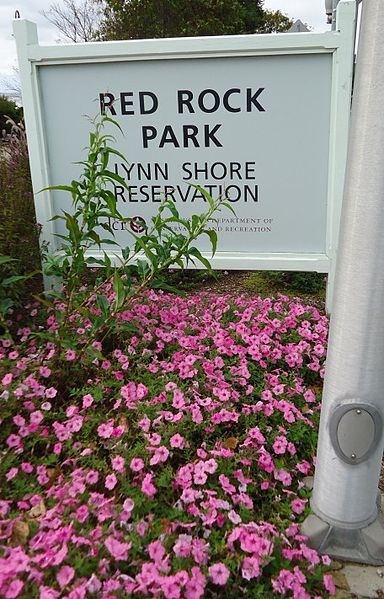 File:Lynn Massachusetts sign at Red Rock Park along Atlantic coastline.JPG