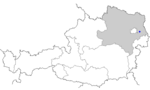 Map of Austria, position of Andlersdorf highlighted