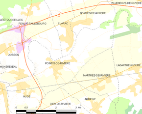 Poziția localității Pointis-de-Rivière