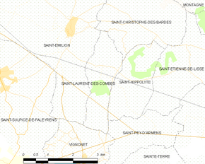 Poziția localității Saint-Laurent-des-Combes
