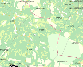 Mapa obce Callen
