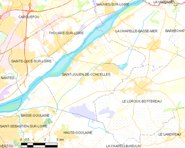 Mapa obce Saint-Julien-de-Concelles