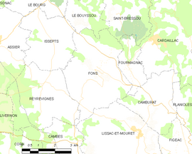 Mapa obce Fons