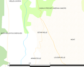 Mapa obce Estarvielle