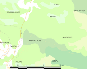 Poziția localității Fréchet-Aure