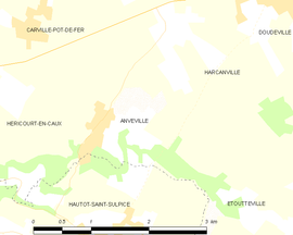 Mapa obce Anvéville