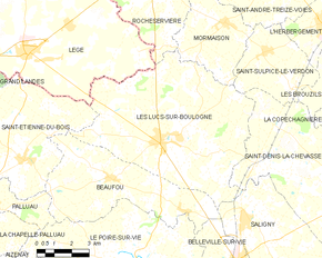 Poziția localității Les Lucs-sur-Boulogne