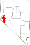 Округ Лайон на карте штата.