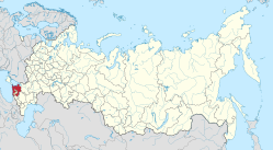 Krasnodar krajs beliggenhed i Rusland