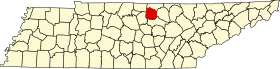 Map of Tennessee highlighting Jackson County.svg