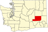 Map of Washington highlighting Adams County Map of Washington highlighting Adams County.svg