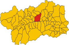 Map of comune of Quart (region Aosta Valley, Italy).svg
