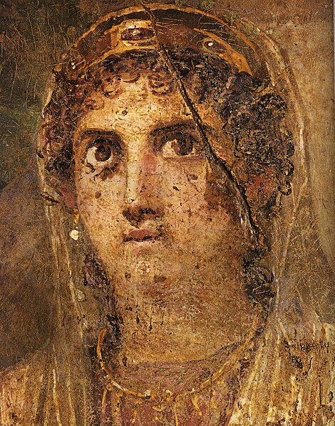 Hera on an antique fresco from Pompeii