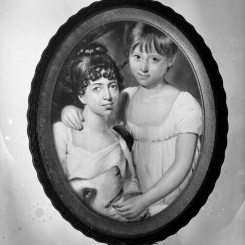 McCracken (l) and her niece Maria, miniature, 1801