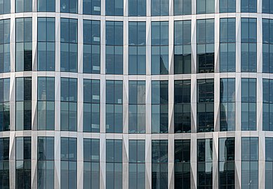 MassMutual building detail, Seaport District, Boston, Massachusetts, US