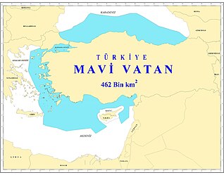 Cihat Yaycı tarafından oluşturulan Mavi Vatan haritası