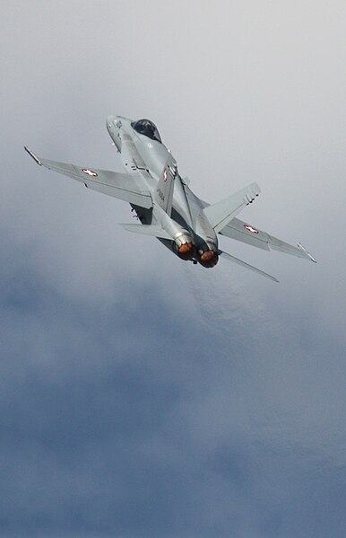 File:McDonnell Douglas F-A-18c Hornet - Swiss Air Force with Haze (3735064355).jpg