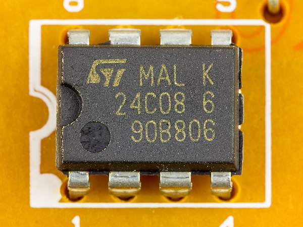 STMicroelectronics M24C08-BN6: serial EEPROM with I2C bus