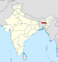 Meghalaya in India (disputed hatched).svg