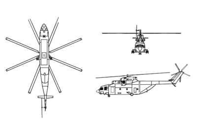 Mil Mi-26 3-view drawing