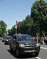 Military spec utes during the independence day of Georgia, Tbilisi.jpg