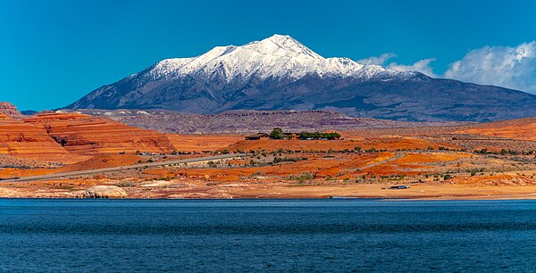 Mt. Pennell as seen from Lake Powell.