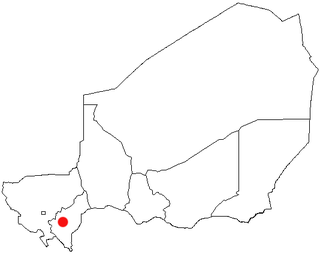 Localização de Dosso no Níger