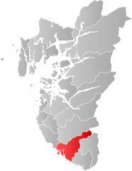 Lage der Kommune in der Provinz Rogaland