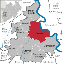 Kaart van Neuss