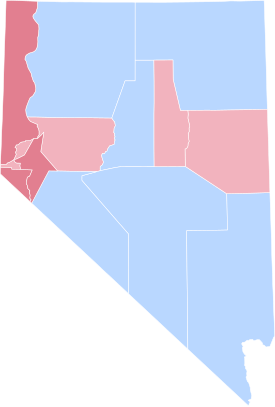Alegerile prezidențiale ale Statelor Unite în Nevada, 1908 rezultate de county.svg