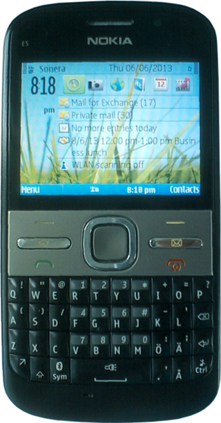 <span class="mw-page-title-main">Nokia E5-00</span> Mobile hone made by Nokia Corporation
