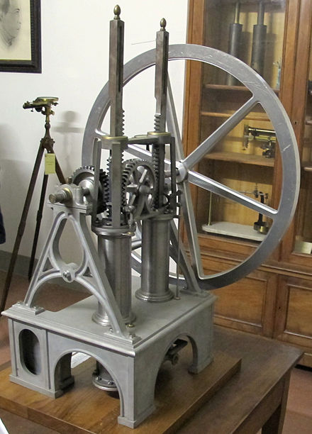 Modelo do motor Barsanti-Matteucci (1853) no Osservatorio Ximeniano en Florencia