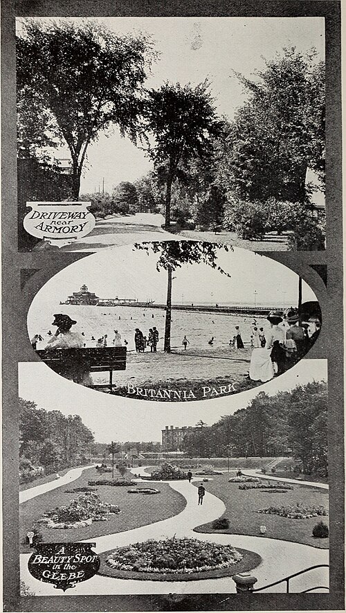 A park in the Glebe (bottom) in 1912