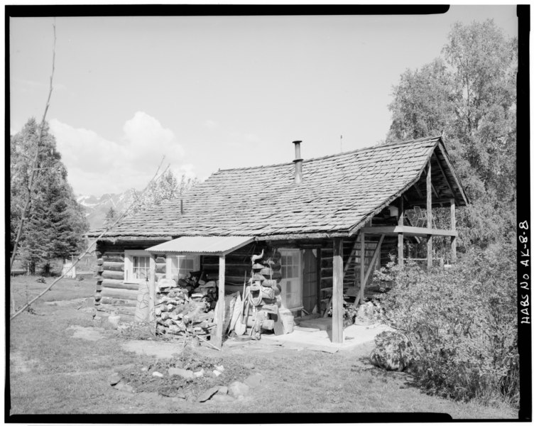 File:PASSWATER-CARTER HOUSE (CARSON CABIN, ANDERSON HOUSE), WEST AND SOUTH SIDES - Village of Hope, Hope, Kenai Peninsula Borough, AK HABS AK,9-HOPE,1-8.tif