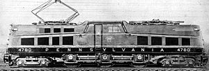 PRR P5a 4780 in the streamlined modified version