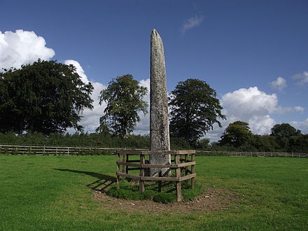 Punchestown Longstone, 7 m tall: "giants brought it from the furthest parts of Africa . . . "