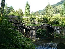 Packhorse köprüsü, Minllyn - geograph.org.uk - 1461180.jpg