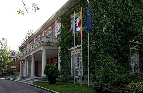 The Palace of Moncloa or Moncloa Palace is the official residence and workplace of the prime minister.
