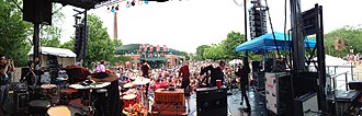 Panorama of The Super Happy Fun Club performing at the Lincoln Park Zoo, 6-22-2013 Panorama of The Super Happy Fun Club performing at the Lincoln Park Zoo, 6-22-2013.JPG