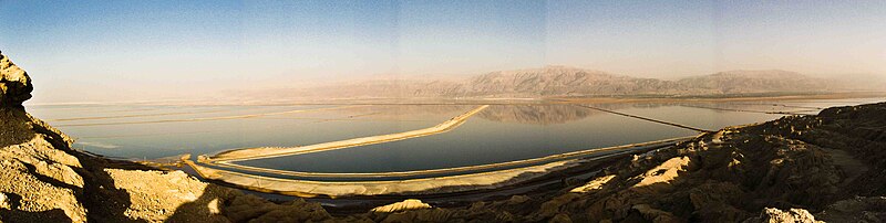 File:Panorama of the Dead sea from Mount Sdom.jpg