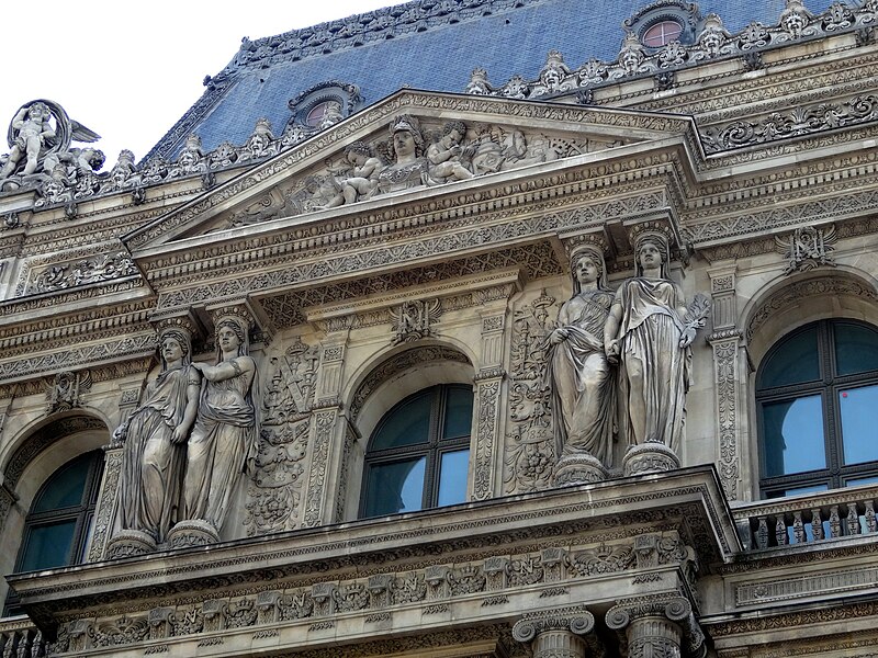 File:Pediment of the Palais du Louvre, june 2012.jpg