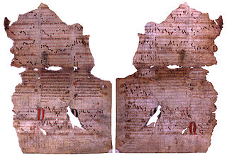Pergaminho Sharrer mediaeval parchment fragment containing seven songs by King Dinis I of Portugal