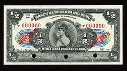 Peru yarim tarozisi 1922.jpg Peruana de oro banknotasi