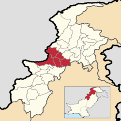 Map of Peshawar Division